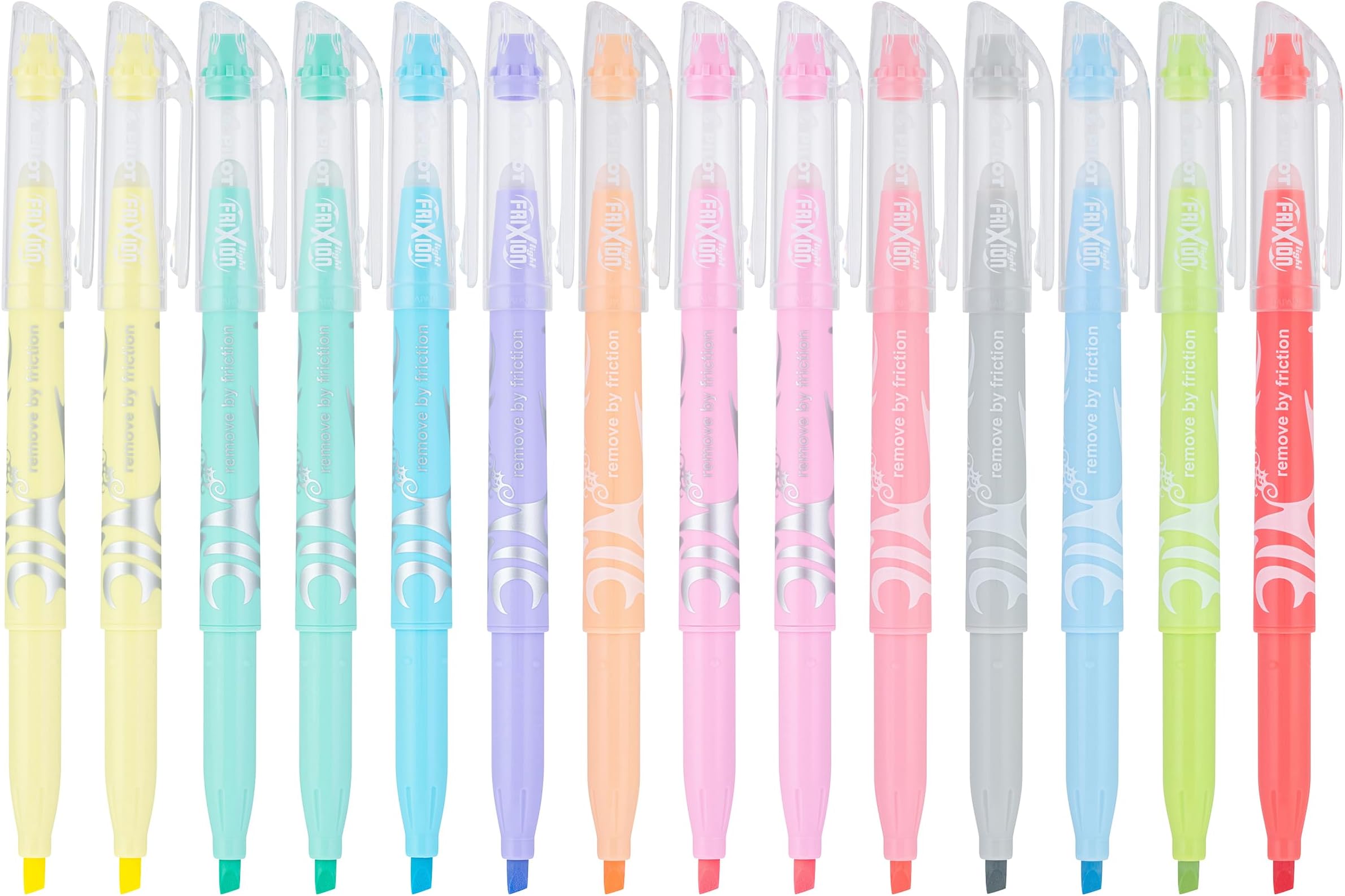 Pen 16258 FriXion Light Pastel Erasable Highlighters, Chisel Tip, Assorted Ink Colors, 14 Count