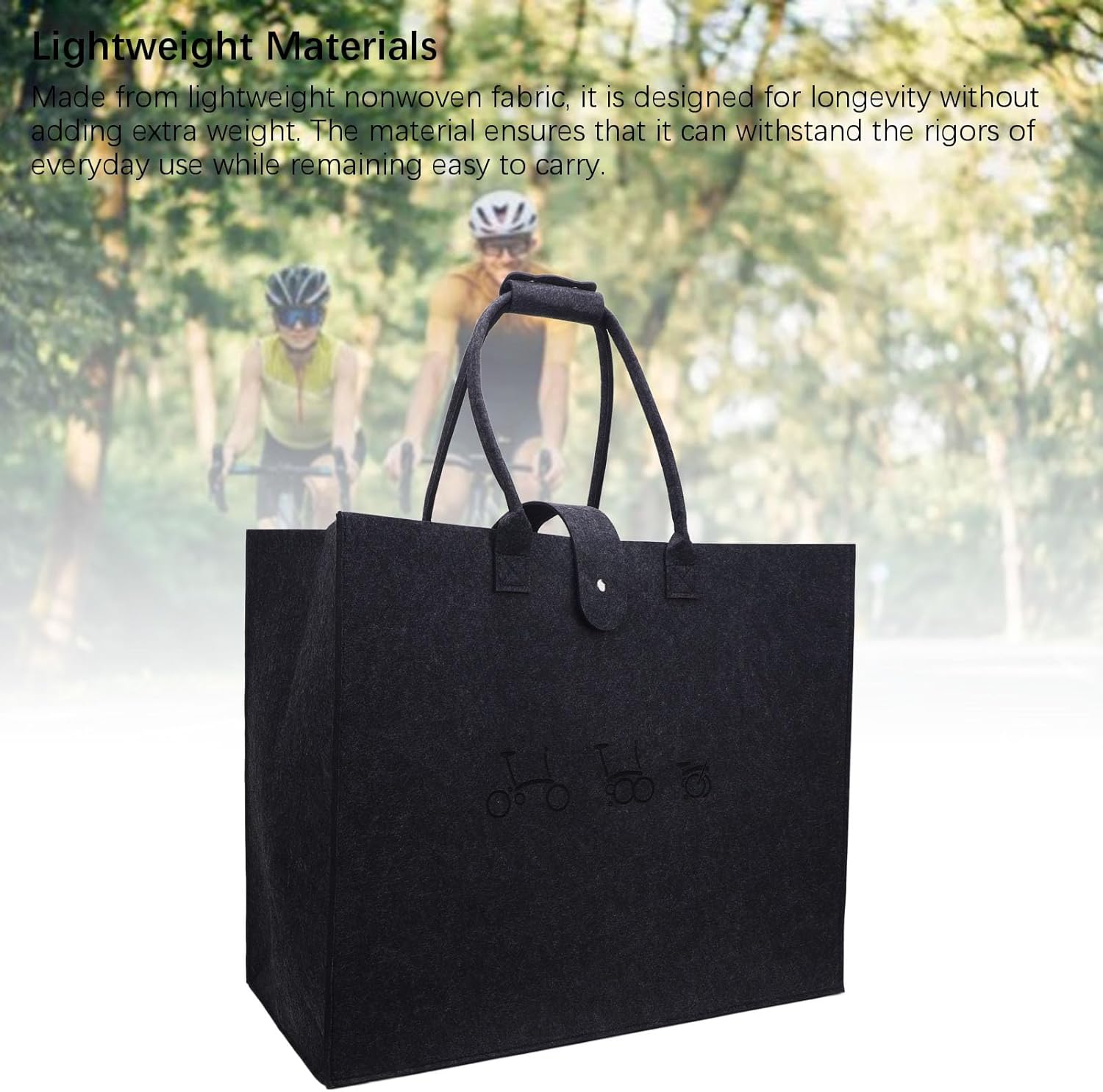 16 Inch Folding Bike Bag Nonwoven Portable Travel, Lightweight Transport Carrying Case for Bike Cycling Accessory, Easy to Switch Carry Hand or Shoulder