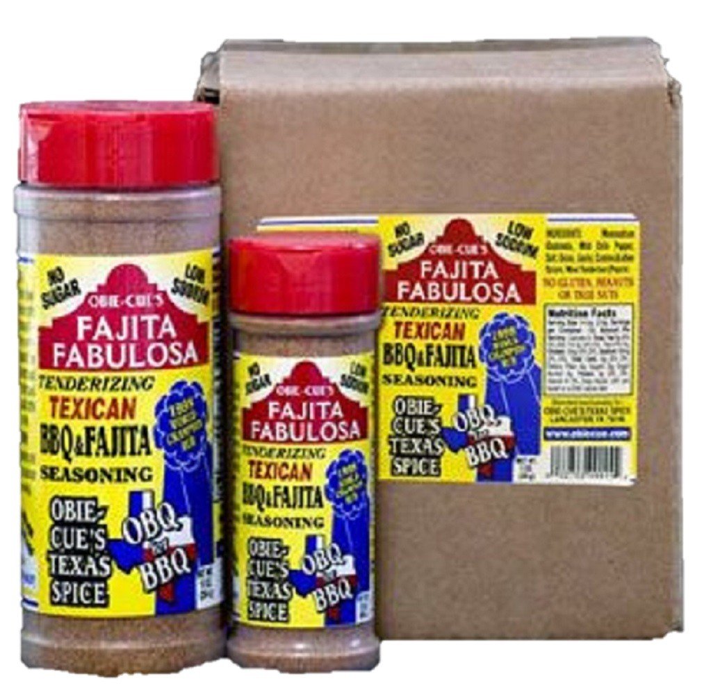 Obie-Cue's Texas Spice Fajita Fabulosa Seasoning - 3X World BBQ Champion's Winning Dry Rub (10 oz) by Obie-Cue's