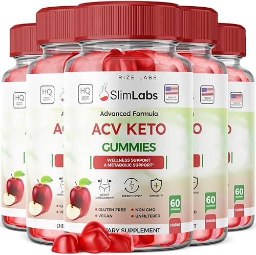 Slim Labs - Gomitas para perder peso Slim Labs (5 unidades) - Gomitas Slim Labs Keto+ACV SlimLabs para dieta de grasa abdominal Gomitas AC Gomitas