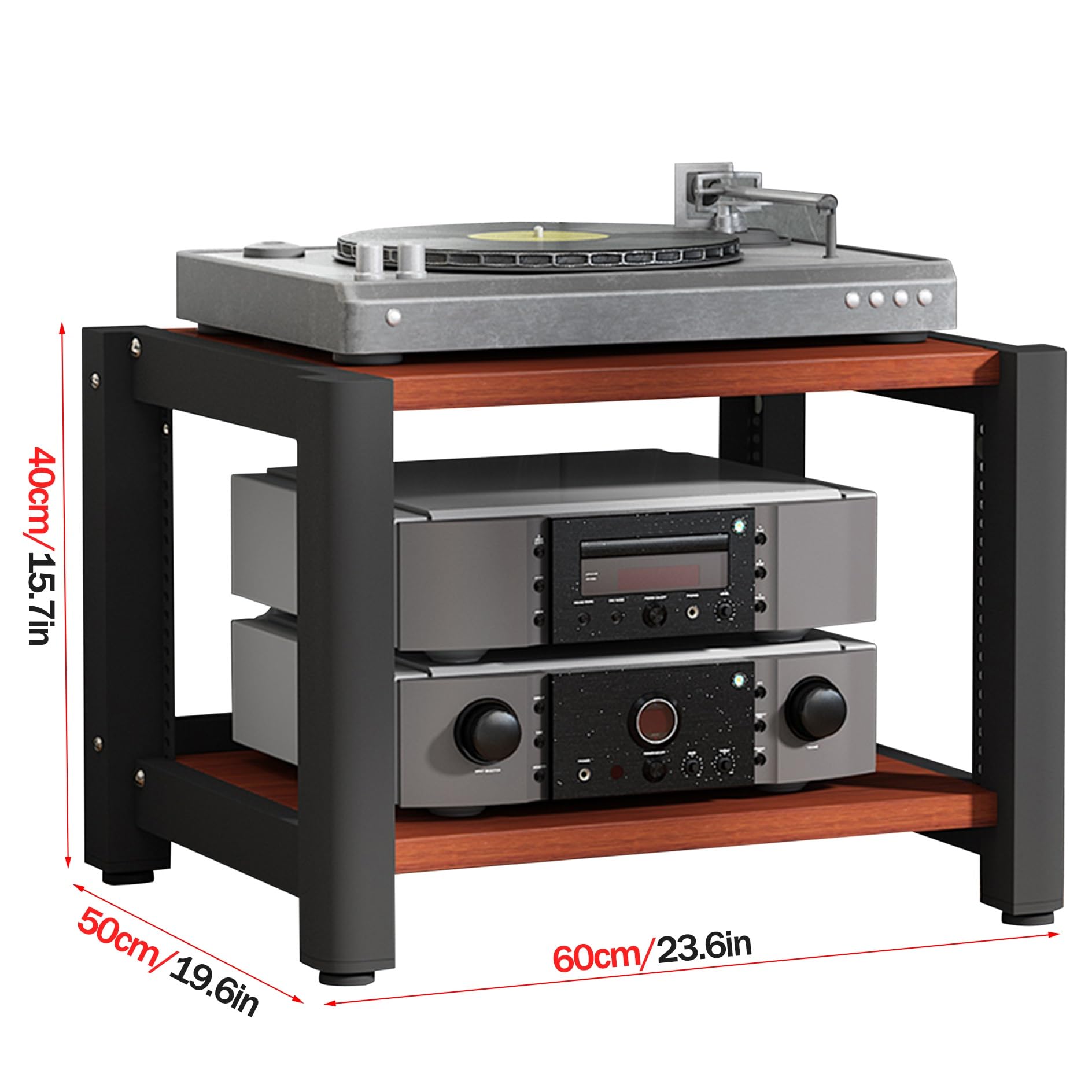 Supporto multimediale AV – Rack audio video a 2-5 livelli per console di gioco, sistemi HiFi, DVD e giradischi, mensola in legno per proiettori Xbox e accessori TV