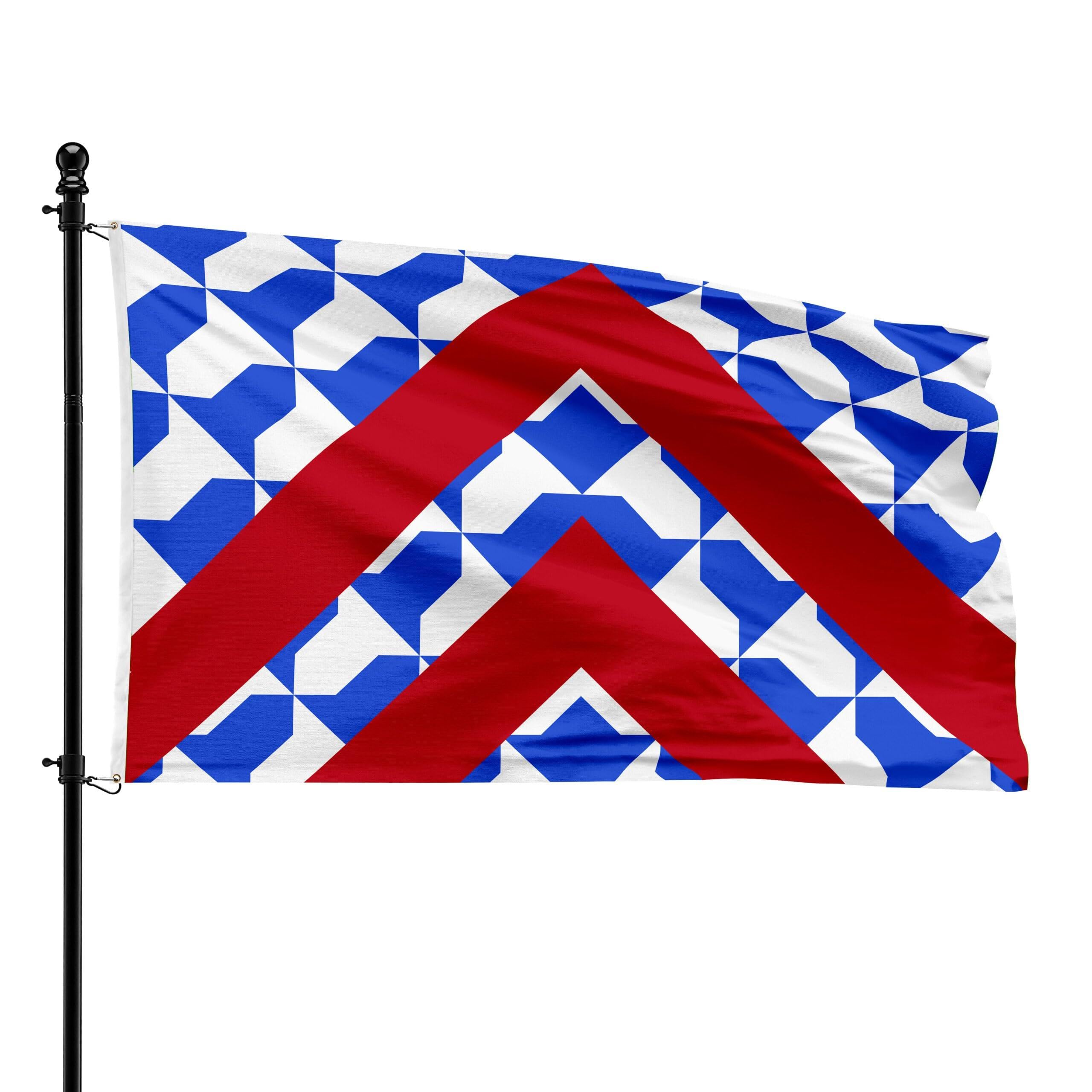 Drapeau de la municipalité de Lijsem 90 x 150 cm - Pavillon municipal pour mât et mairie