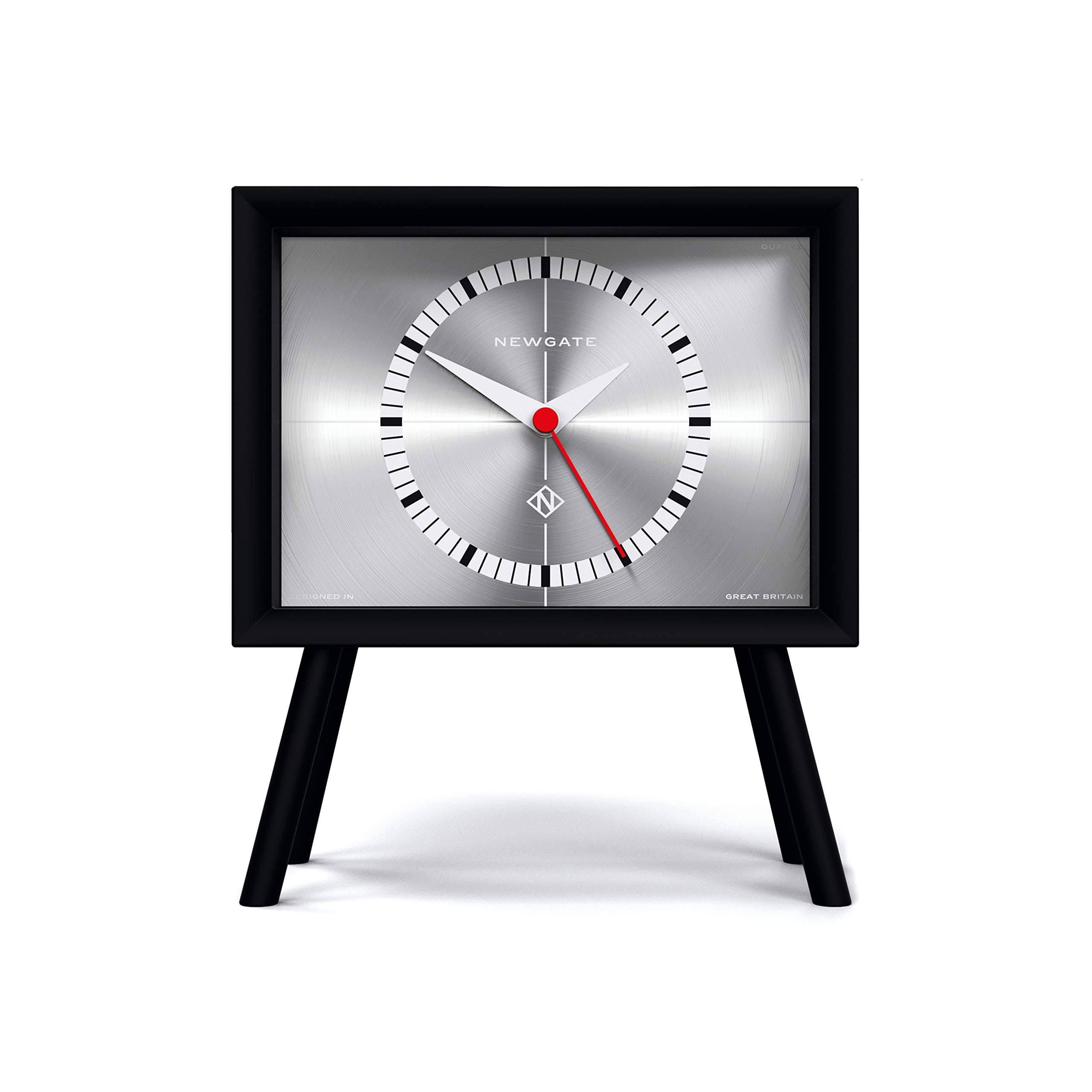 Buy NEWGATE Henry Mantel Clock Black NoTick Silent Sweep Movement