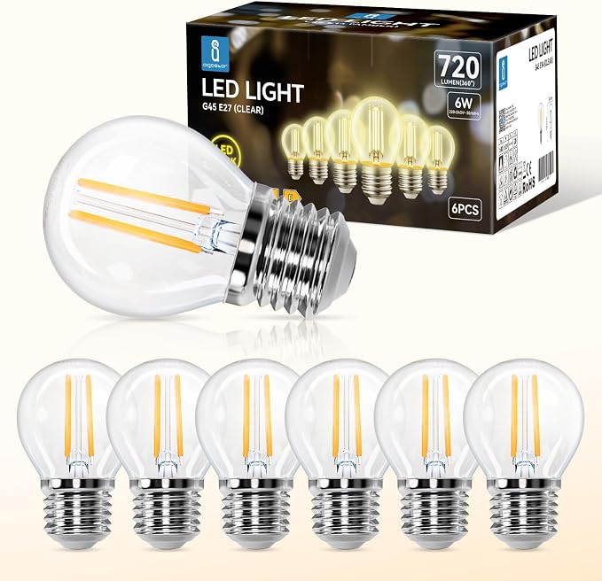 Aigostar Bombilla Led Filamento E27,Luz Calida 2700K,720 Lúmenes,6W…