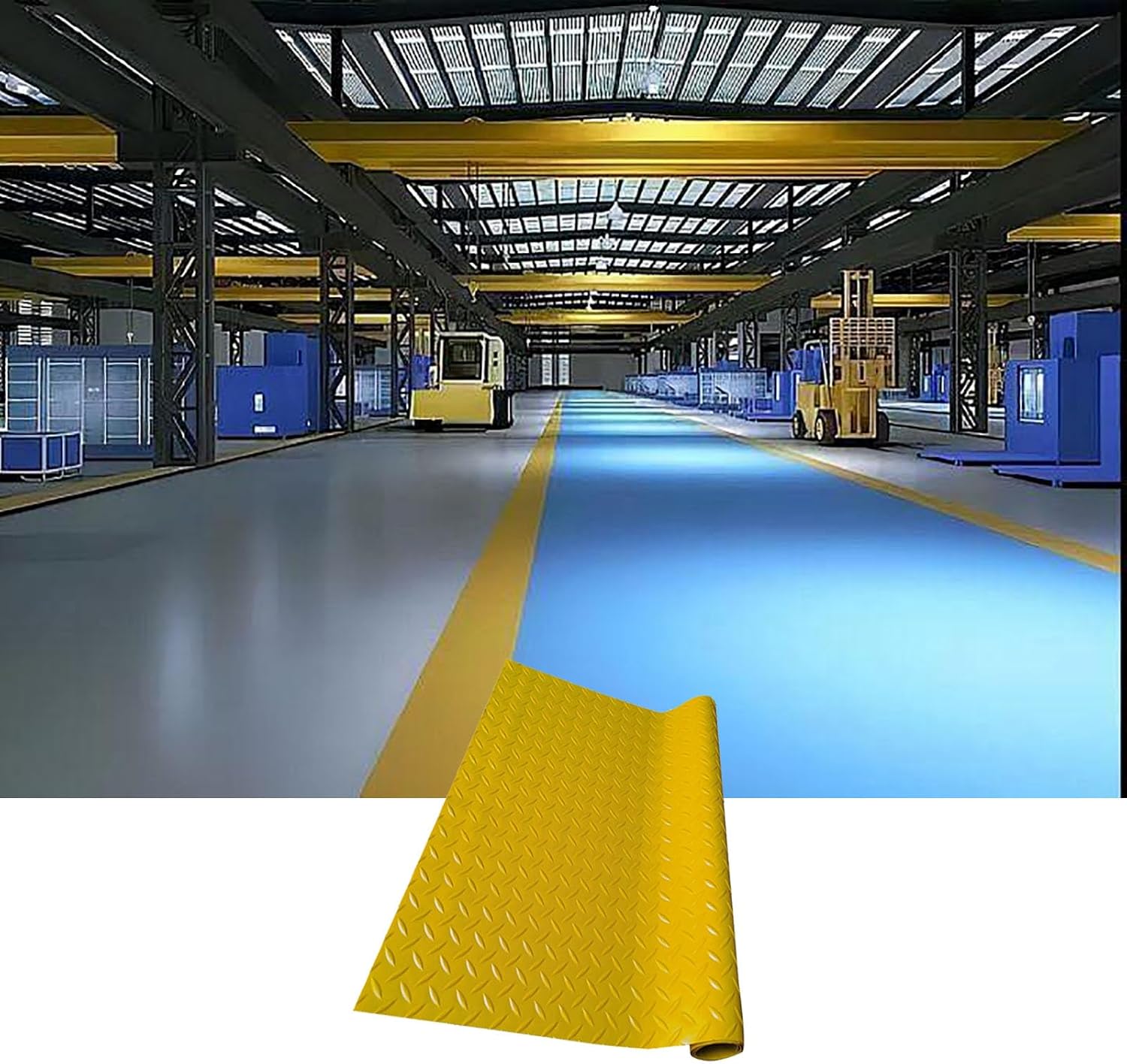 Garage Floor Mat, Heavy Duty Garage Flooring Roll, Non-Slip Diamond Plate PVC Garage Shop Floor Parking Mat for,Workshop, RV Trailer, Golf Cart,Waterproof,Pink,2.5mm 1×1m