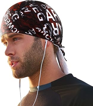 Arcweg Bandana Cap Running Hat Breathable Quick-Drying Headscarf Pirate Cap UV Protection Bandanas with Adjustable Band Cycling Bicycle Headwear Summer Hat Sweat Absorbing UPF 50+