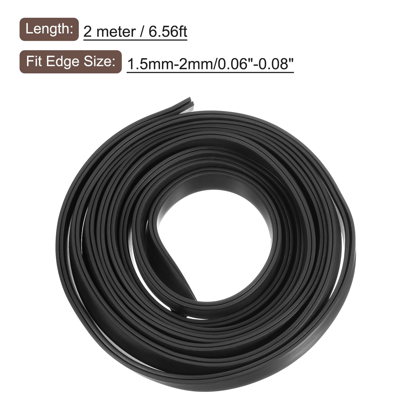 Protection PVC Grise En U Armée Pour Bord De Tole Coupant, Moto, Auto