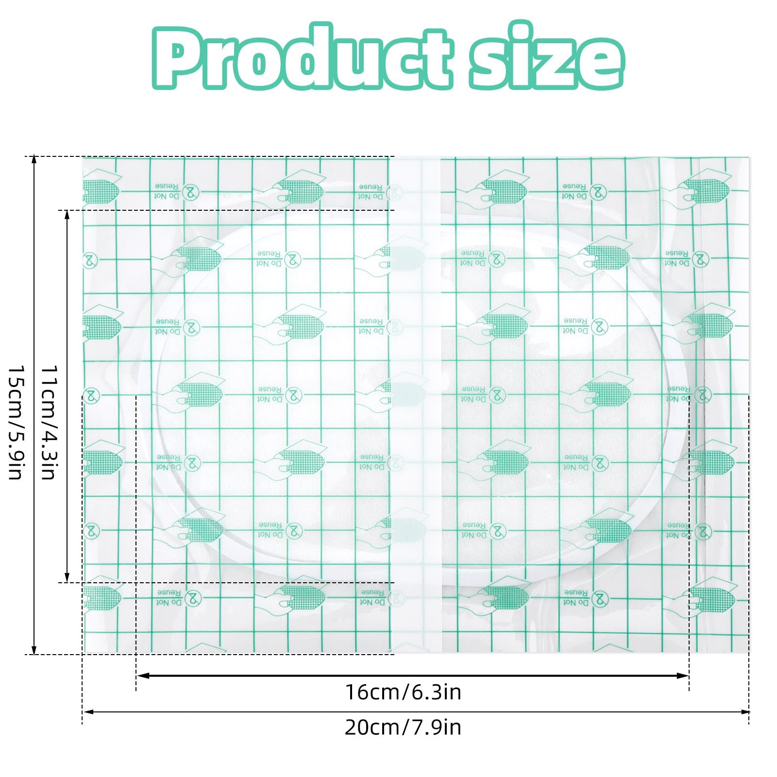 BOXOB 20pcs Castor Oil Pack Wrap for Belly Button, 7.9x5.9 Inch Self-Adhesive Castor Oil Patches Pads No Leakage Highly Absorbent Organic Cotton Compress Wraps