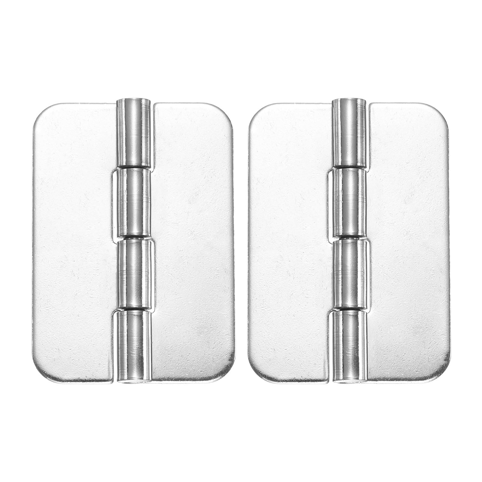 Charnières pour portes de remorque uxcell en inox 304 avec coins arrondis argent