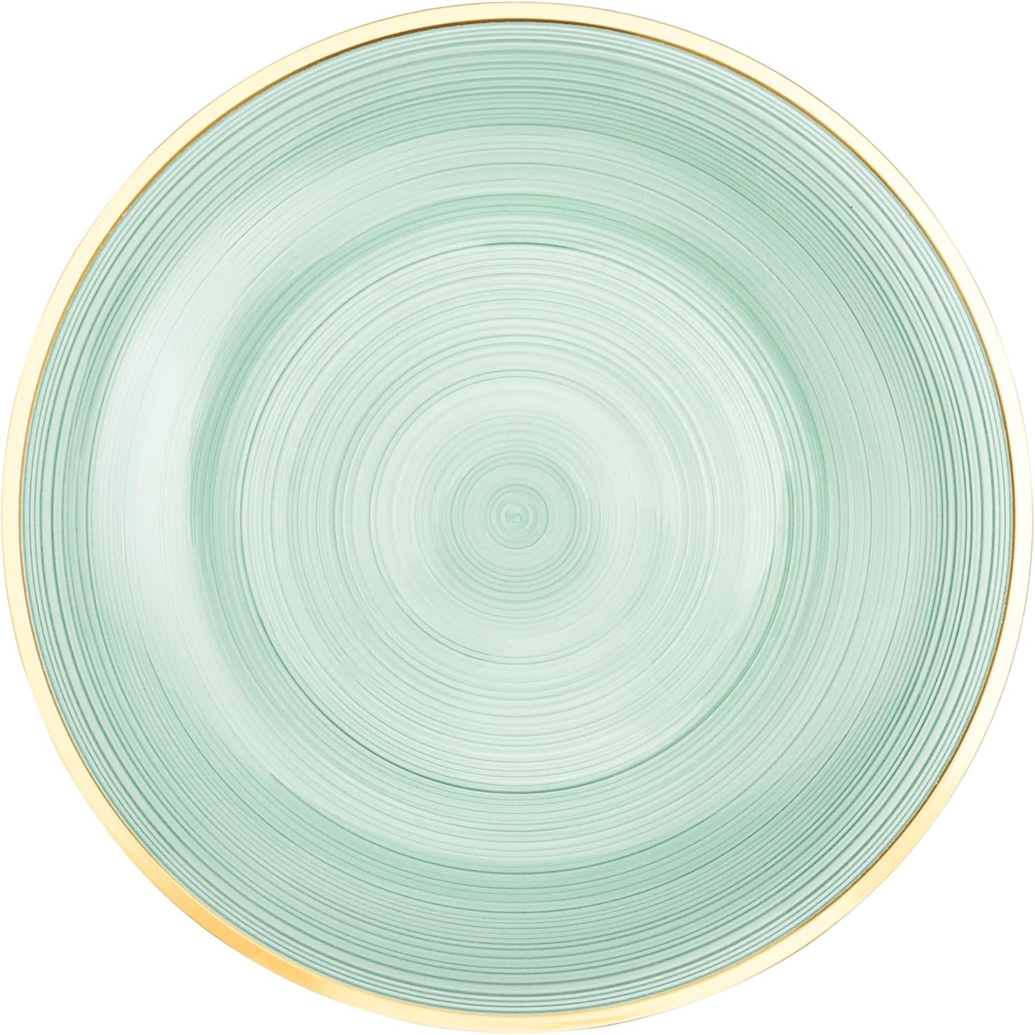 PLASTICPRO 32 Pieces Crystal Design Plastic Plates Combo Pack 7 inch and 10 inch Gold Rim Elegant Disposable Plates, Transparent Green - Image 6