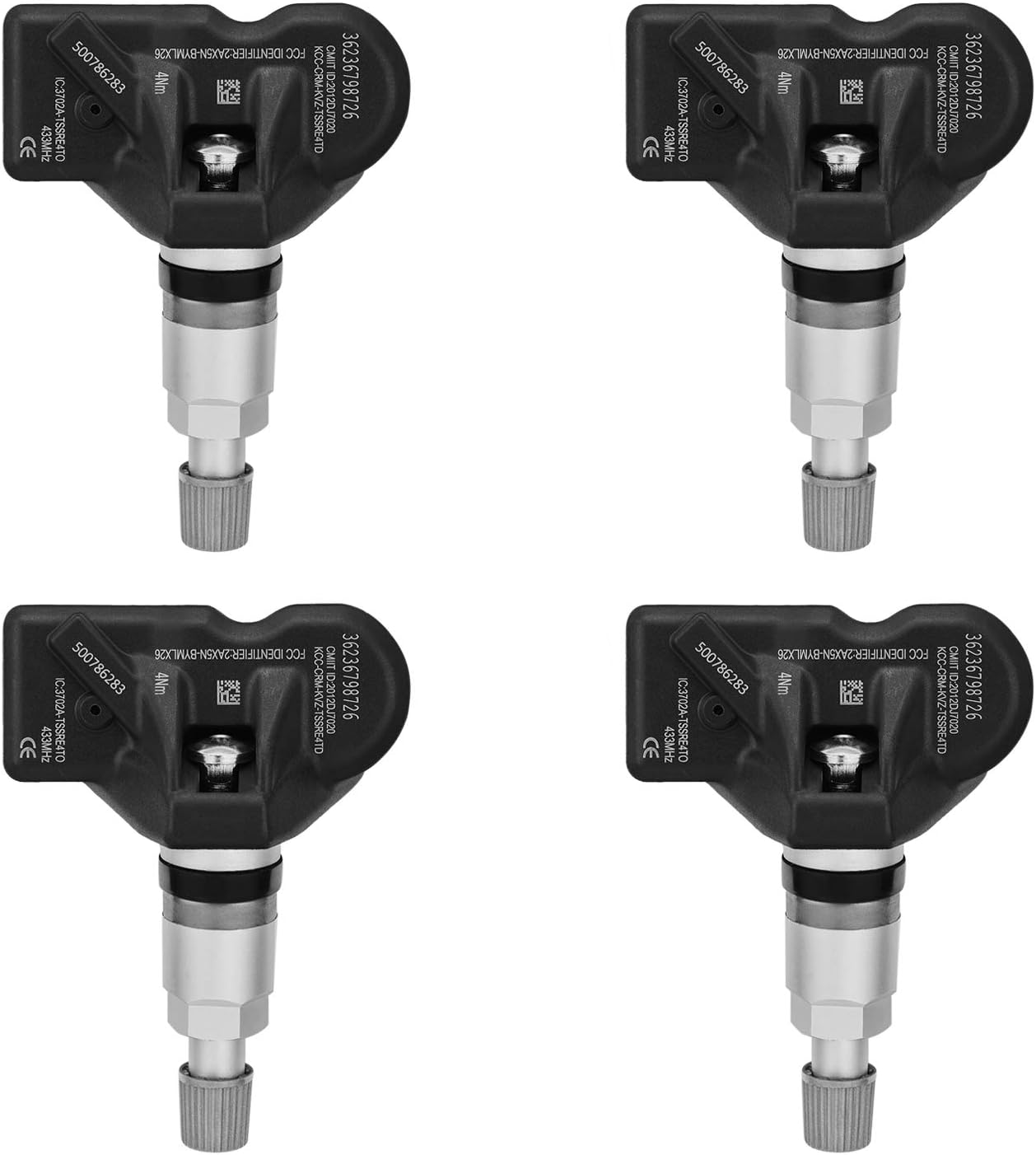 BDFHYK TPMS Sensor 433 MHZ Programmed Tire Pressure Sensor Compatible with BMW Audi Aston Martin OE# 36236798726 7PP907275F 4F0907275D AD43360671BA