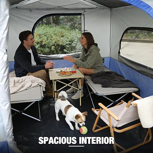 Miniatura 5 de REDCAMP Tienda de Campaña con Toldo para Tienda de Toldo Desplegable, Tienda Interior Convierte Toldo de Patas Rectas de 10'x10' o 10'x20' en Tienda