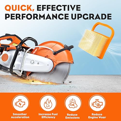 Miniatura 5 de Hipa Filtro de aire para STHIL TS420 TS500I TS410 TS410Z TS420Z Sierra de corte de hormigón 4238 140 4401 con kit de afinación de combustible de