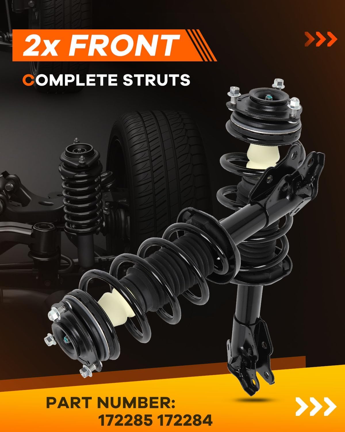 Spring Strut Assembly,OCPTY Complete Struts Shocks Fits 2006 2007 2008 2009 2010 2011 for Honda Civic 172285 172284 Replace Strut