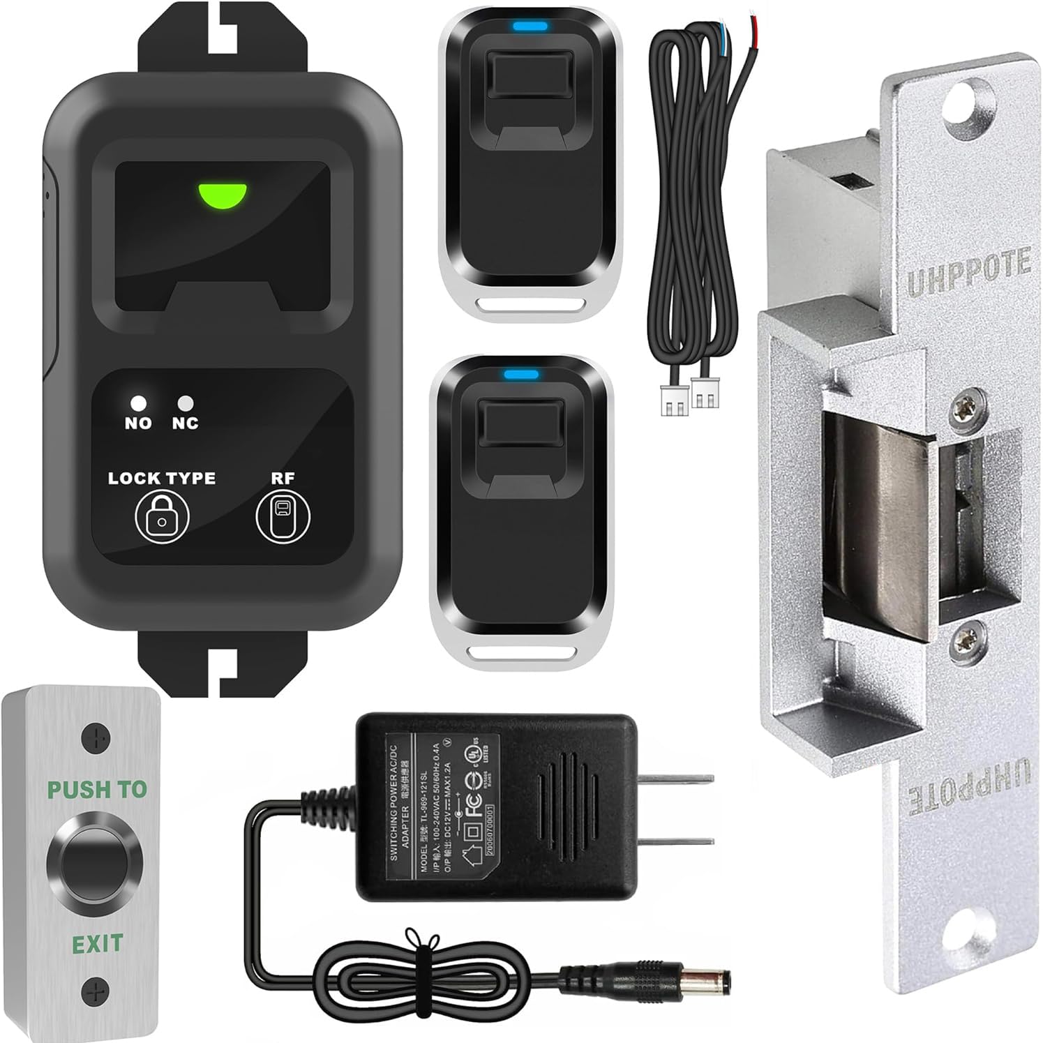 UHPPOTE Kit de contrôle d'accès de porte avec gâche électrique Fail Safe Télécommande