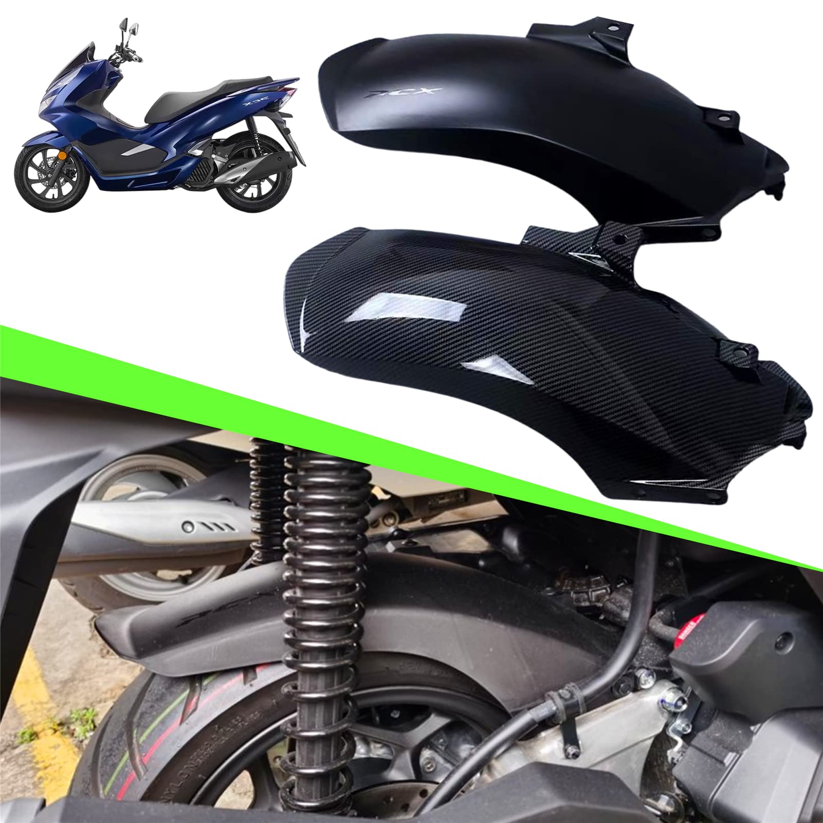 Amazon | PCX/e:HEV/160（JK05/JK06/KF47）リアフェンダー 