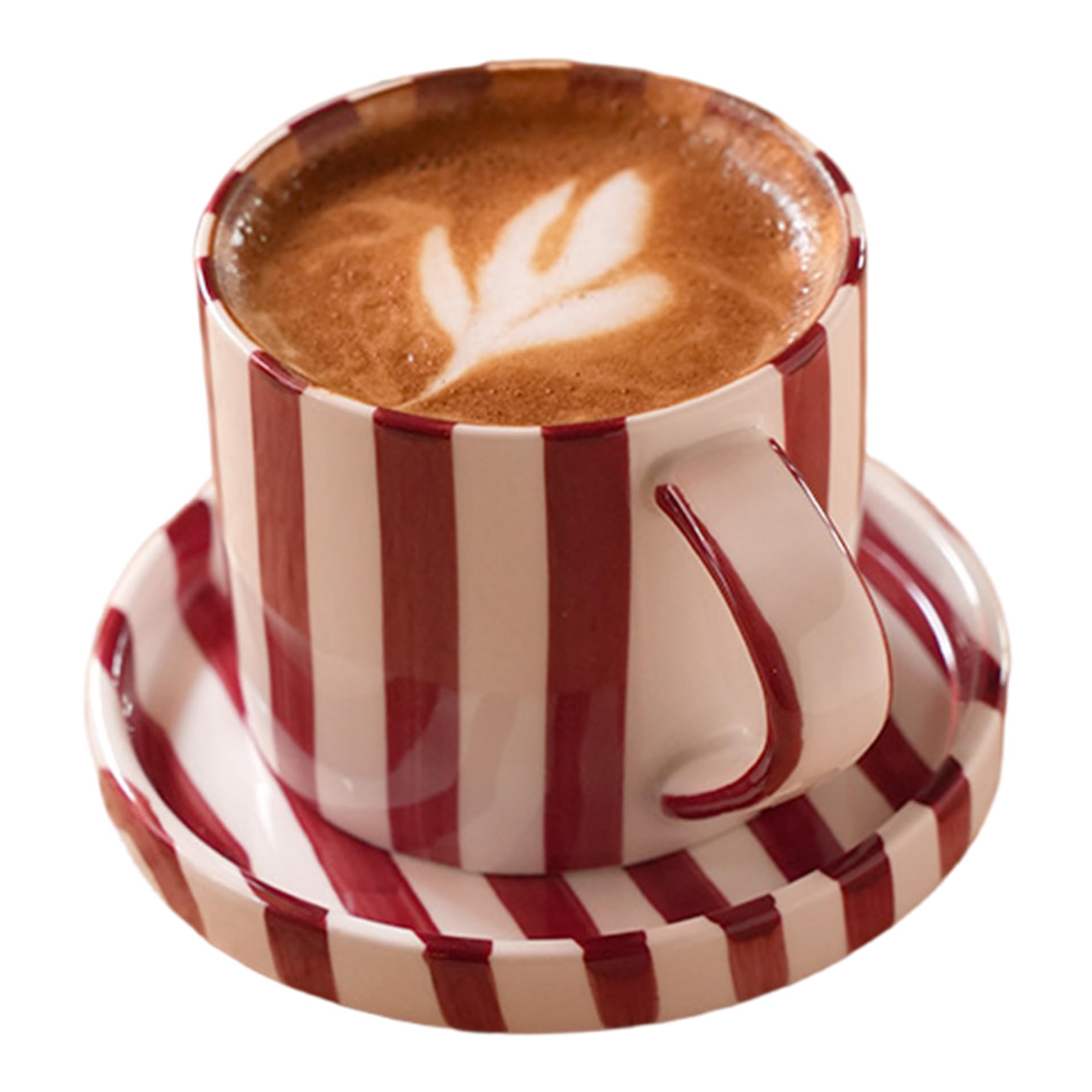 Tasse à café en céramique anti-brûlure avec soucoupe stable