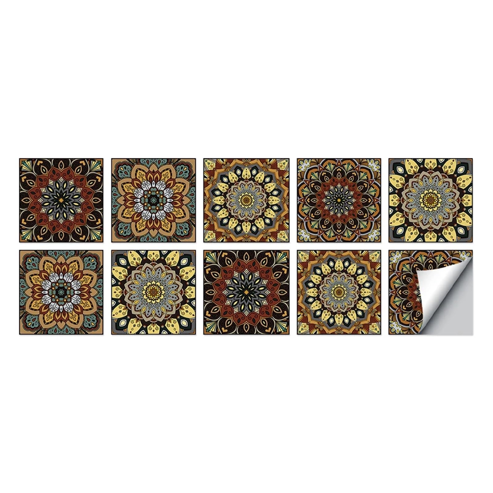 Wall Tile Sticker Tile Stickers 20x20 Self-Adhesive Wall Decals Peel and Stick(Color7,Size2)