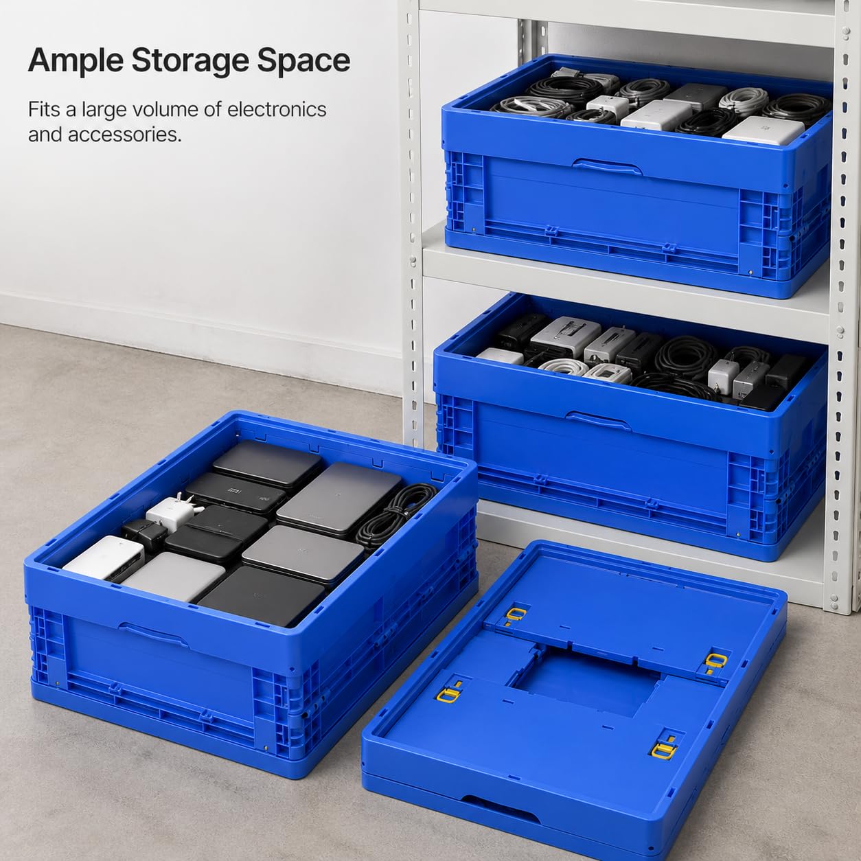 Caisse Stockage Pliable PP 30 kg, 600-260 avec couvercle