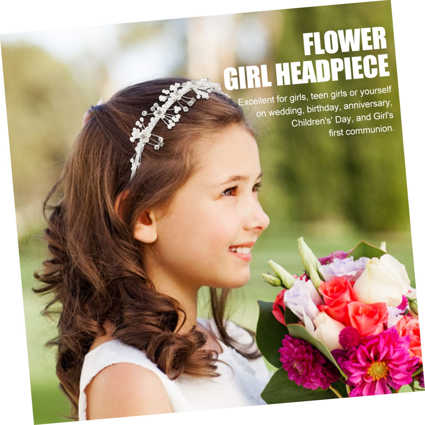 MAGICLULU 4piezas Diadema De Perlas y Cristales Para Accesorios De Pelo Elegantes Para Bodas y Tocado Floral De Para Sesiones Fotográficas y Celebraciones