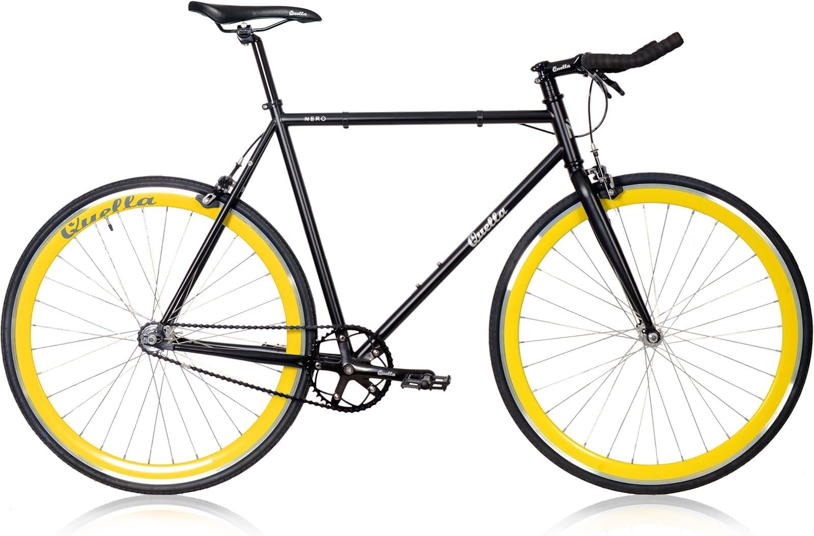 Nero Yellow Fixie Fixed Gear Single Speed Commuter Bicycle