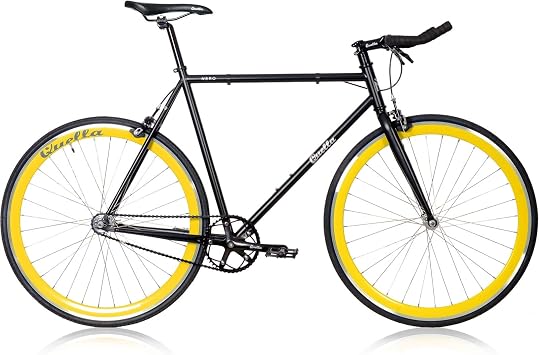 Quella Nero Yellow Fixie Fixed Gear Single Speed Commuter Bicycle