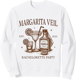 Bride To Be Bridal Margarita Veil Bachelorette Party 2025 Sweatshirt
