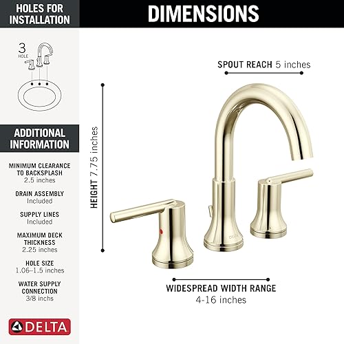 Vista 43 de Delta Faucet Trinsic, 3559-CZMPU-DST Bronce champán