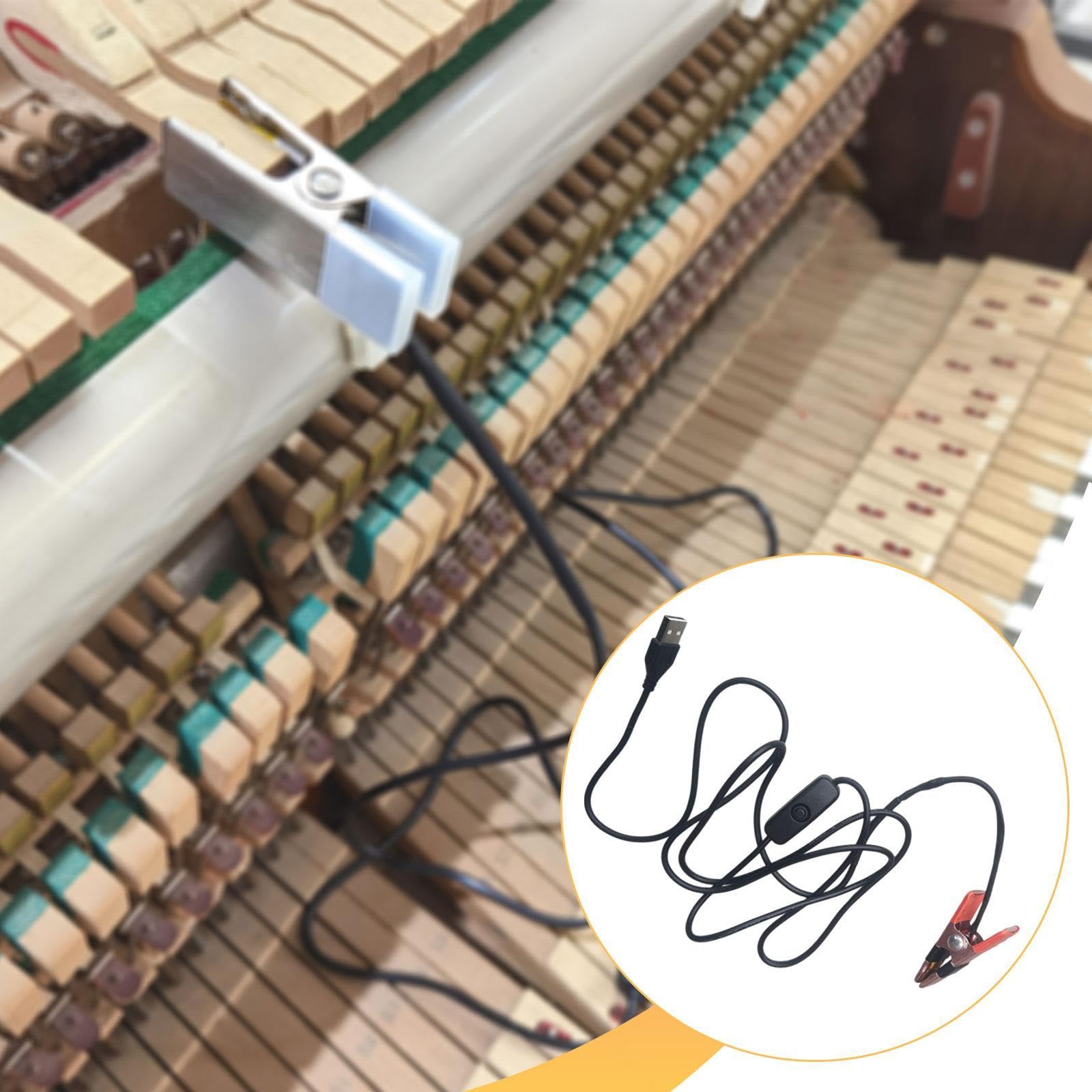 harayaa Piano Pinza Calefactora para Mantenimiento Y Reparación Precisa Herramienta USB Compacta Función de Calentamiento Rápido Material Pp Y Acero Inoxidabl, El Plastico