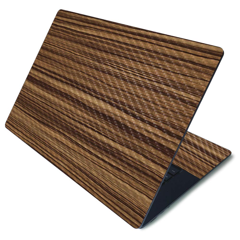 MightySkins Carbon Fiber Skin for Microsoft Surface Laptop 3 15" - Dark Zebra Wood | Protective, Durable Textured Carbon Fiber Finish | Easy to Apply, Remove, and Change Styles | Made in The USA