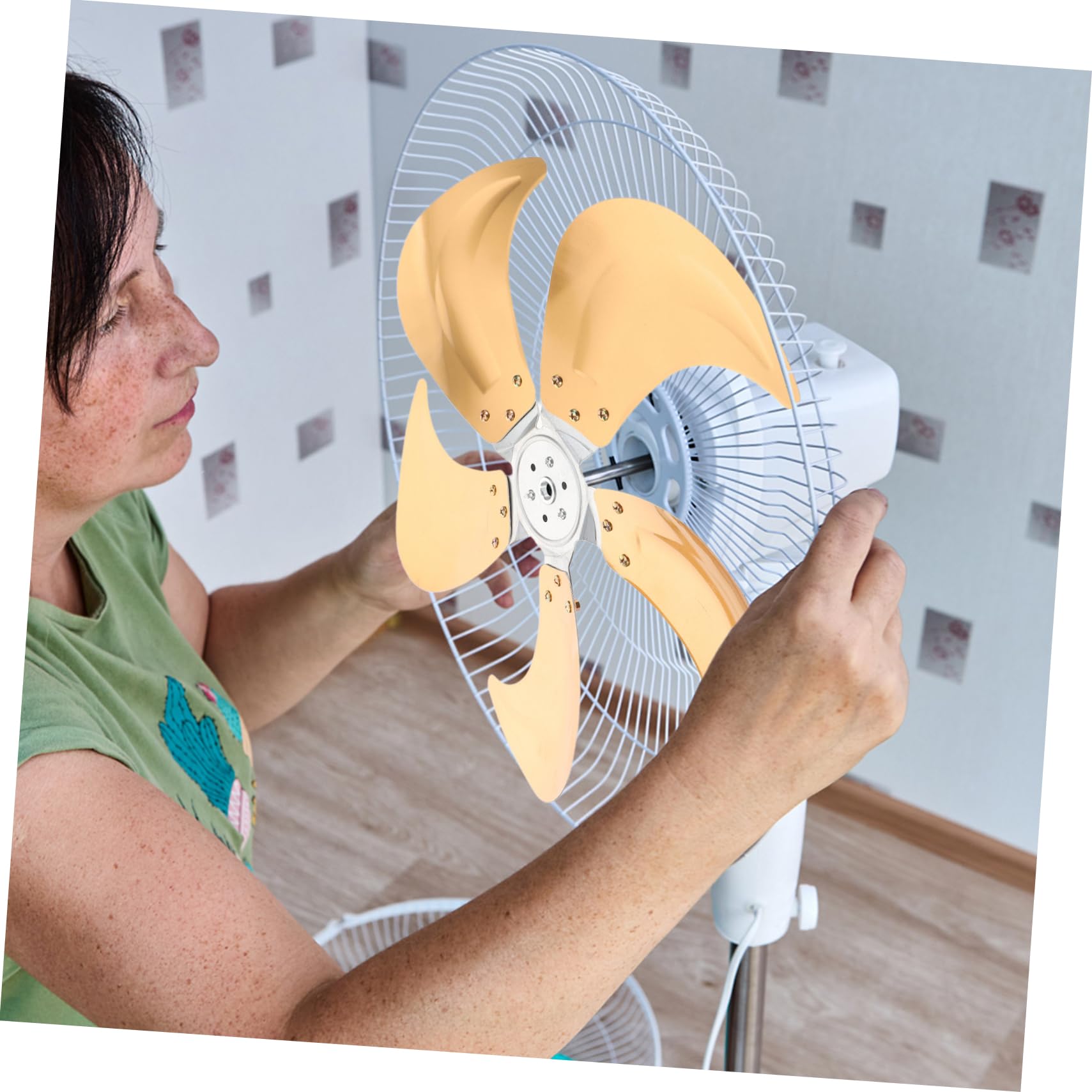 Ventilatore Da Pavimento Industriale 18 Pollici 5 Pale in Alluminio Rame Sostituzione Ventilatore a Piantana Lame Silenziose Per Grandi Spazi Magazzini Fabbriche