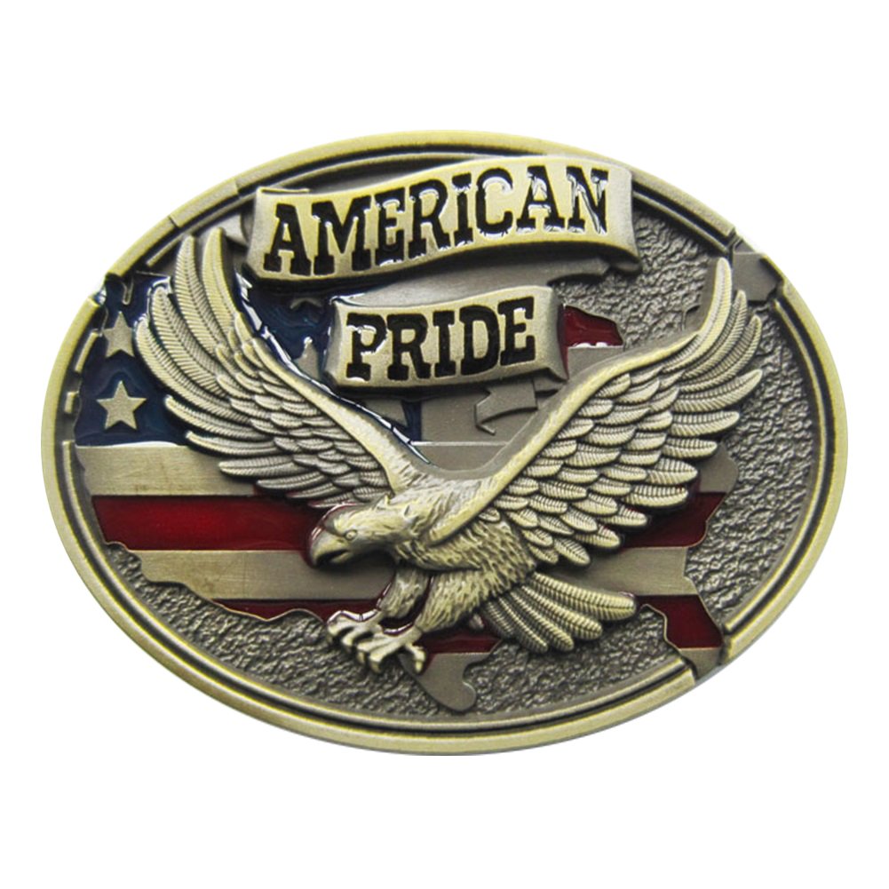 Urban Backwoods Men's Bronze American Pride Ii Belt Buckle