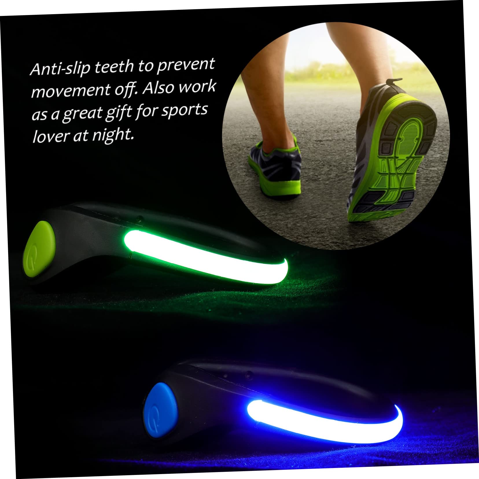 4piezas Clip De Luz Led para Zapatillas De Correr y Ciclismo y para Actividades Nocturnas