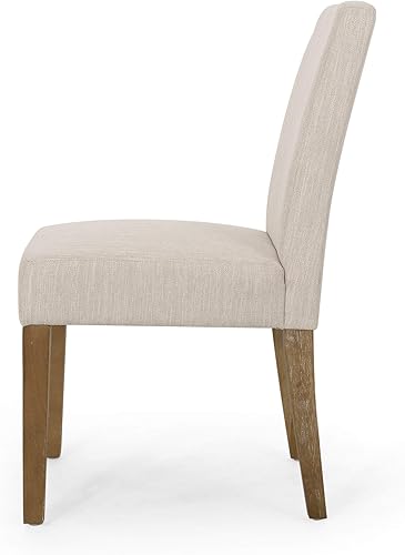 Miniatura 7 de Christopher Knight Home Kuna - Silla de comedor tapizada contemporánea (juego de 2), beige + marrón desgastado