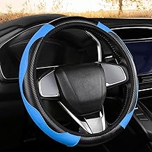 XNIVUIS Steering Wheel Cover, Car Steering Wheel Cover, Microfibre Leather Car Steering Wheel Cover, Steering Wheel Protector in Universal Size 37-38 cm, Non-Slip Steering Wheel Protector for Car