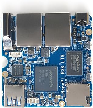 NanoPi R3S LTS Dual-Gbps Ethernet Ports Router Rockchip RK3566 SoC Mini PC Board Support OpenMediaVault, OpenWrt 1GB