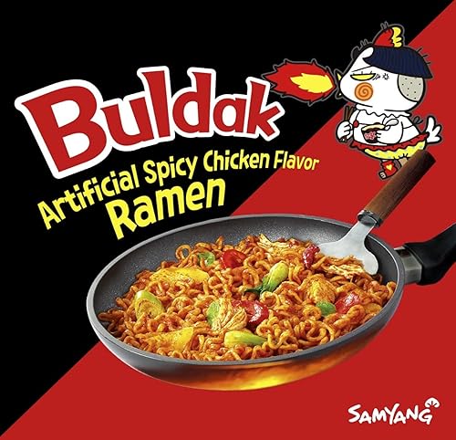 Miniatura 3 de Samyang - Fideos asados de ramen de pollo picante, Buldak sabor a pollo picante artificial, 4.94 onzas (5 paquetes) Original