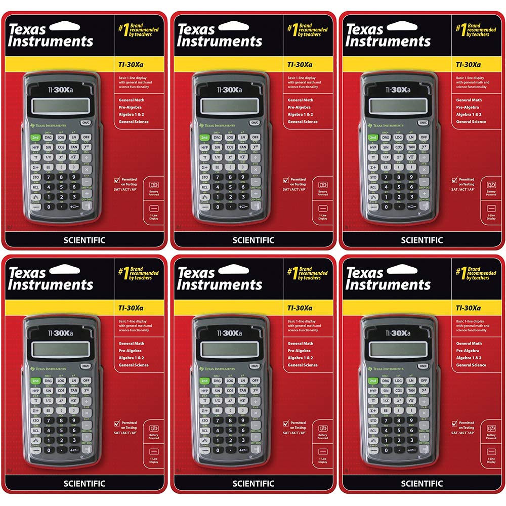 TI-30Xa Calculatrice scientifique LCD 10 chiffres Total 6 EA Vendu en 1 carton