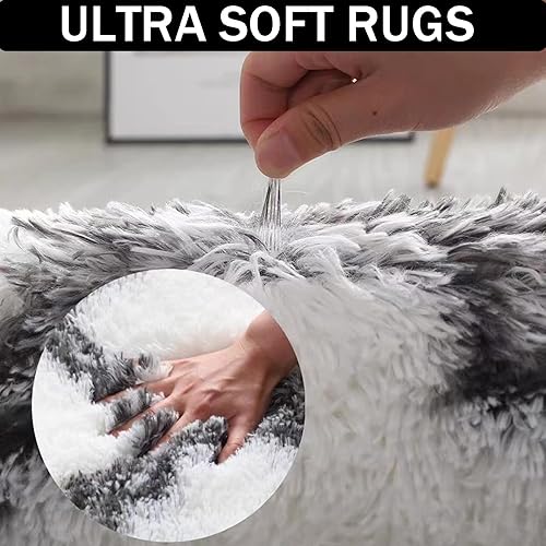 Miniatura 4 de Yancorp Alfombra de área de 3 x 5 pies, alfombra mullida y esponjosa, alfombra de área suave y extra grande para sala de estar, dormitorio, alfombra