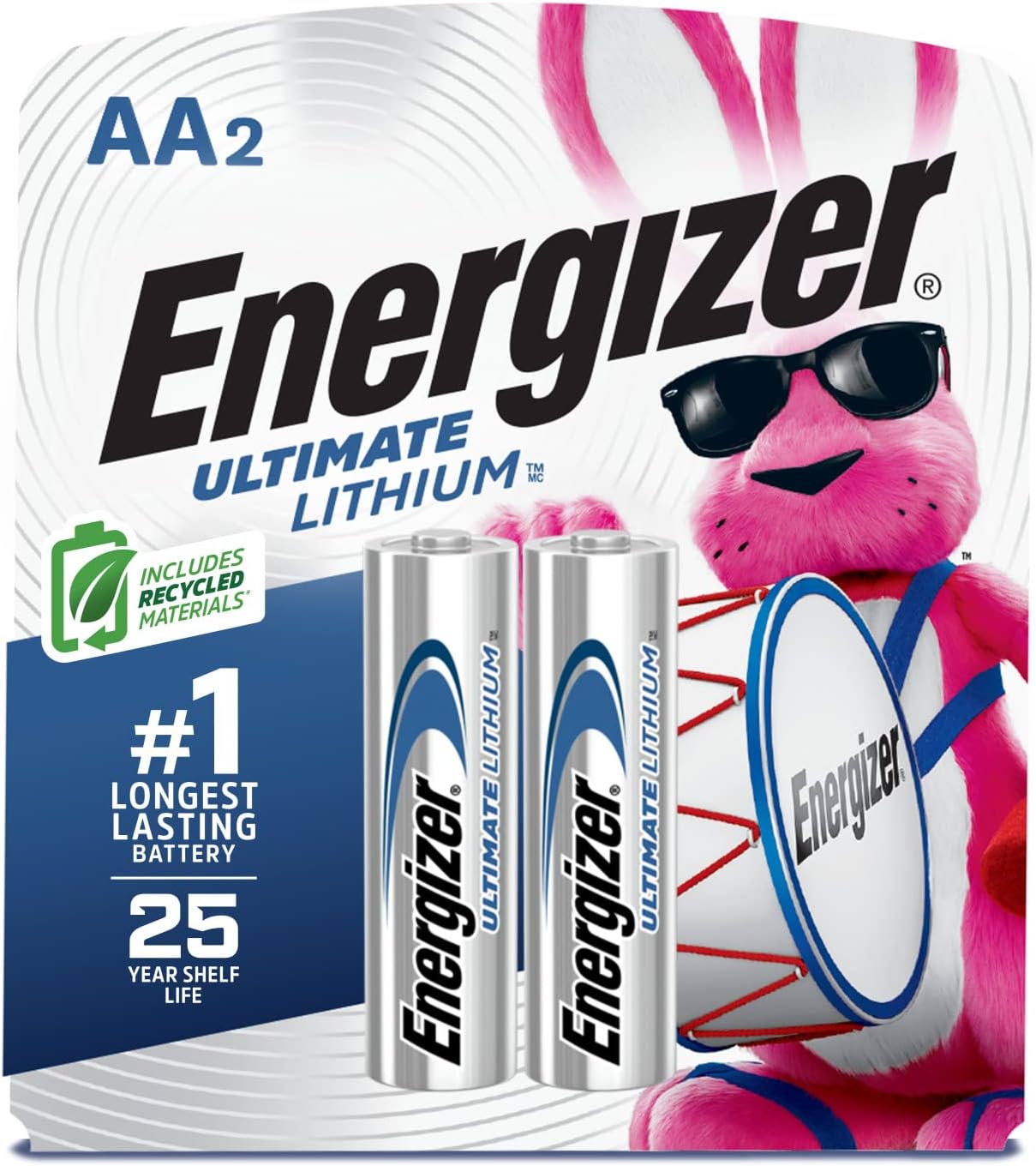 Ultimate Lithium AA Batteries (2 Pack), 1.5V Lithium Double A Batteries
