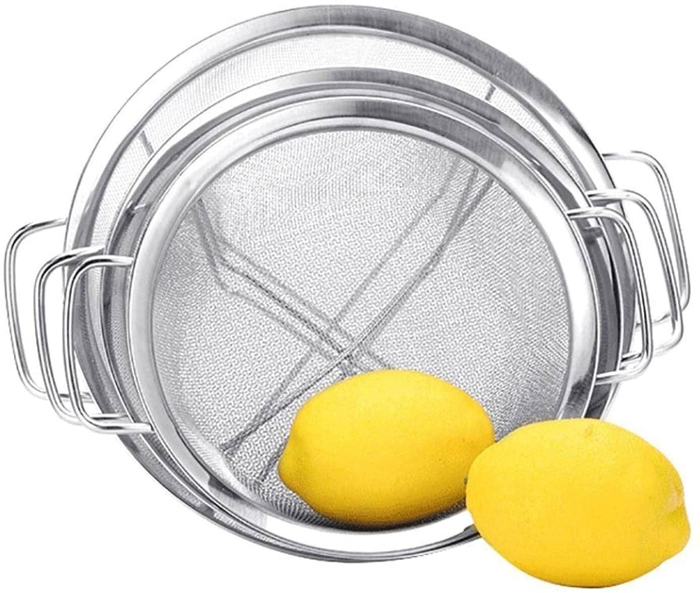 Schaumlöffel Küchensieb Edelstahl feinem Netzwaschankorb Obst Gemüsesieb Colander Küchenküche Aufbewahrungsbecken Zum Kochen Frittieren(20CM)