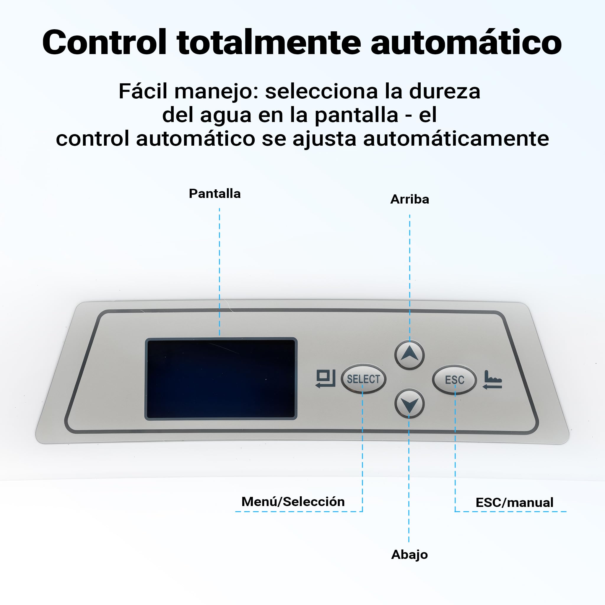 Naturewater Equipo ablandador de agua automático 2000L/h Intercambiador de iones Descalcificador