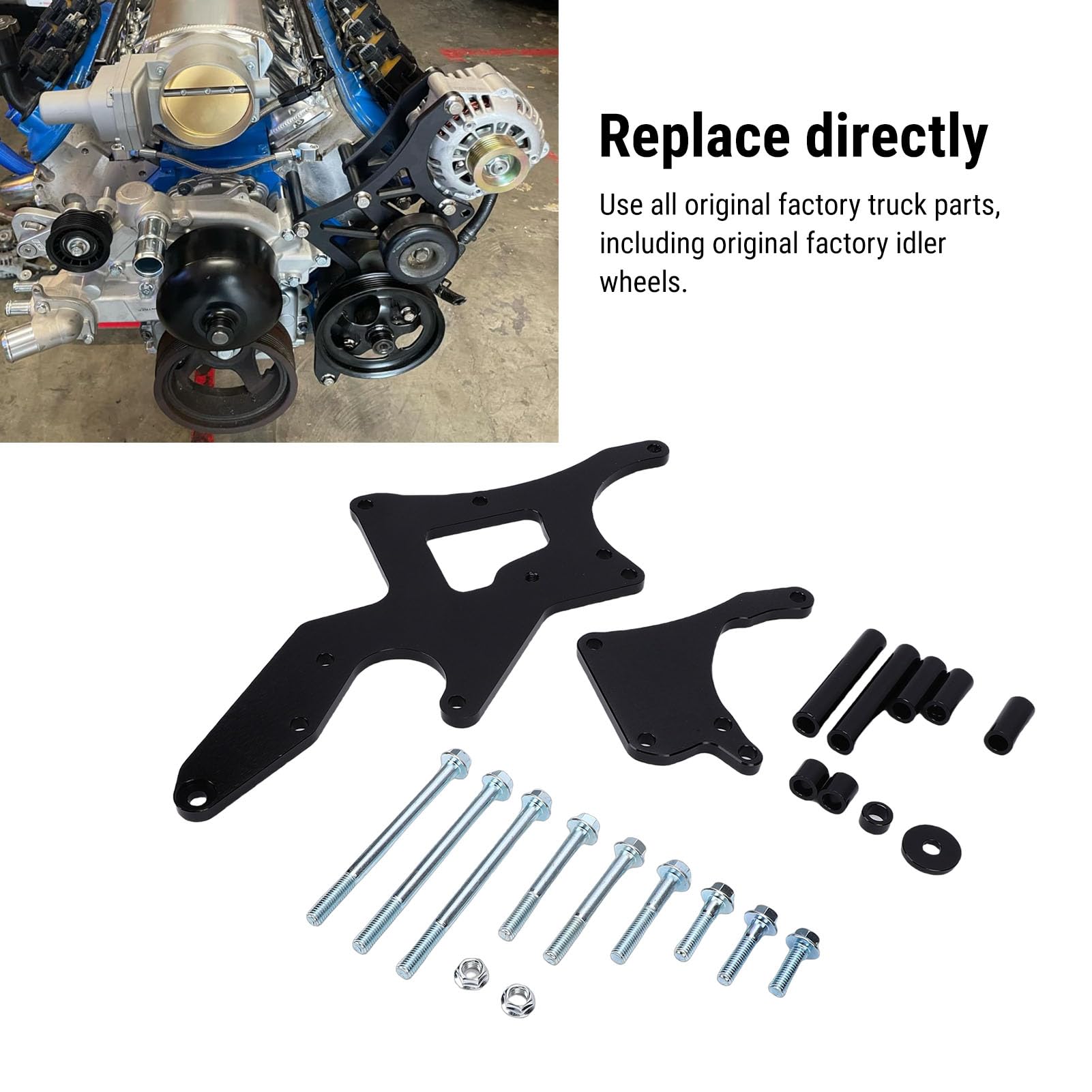 LS Engine Serpentine Bracket Kit di sostituzione durevole in alluminio per camion e SUV LS1 LS2 LS3 LS4