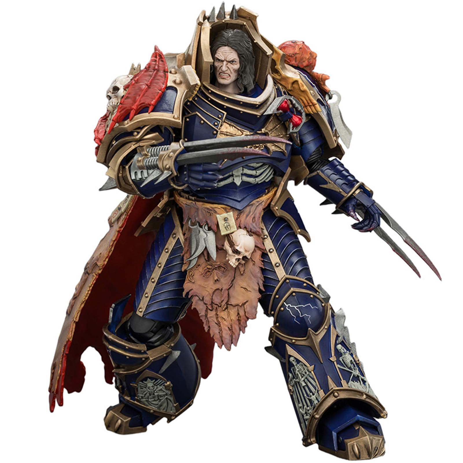 JOYTOY Warhammer 40k Night Lords Konrad Curze Primarch of the Night Lords Legion 1/18 Action Figure，Combining Collection Value And Fun Of Playing