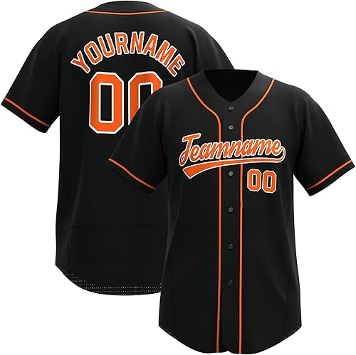 Custom Baseball Jersey Stitched/Printed Personanlized Button Down Shirts Sports Uniform for Men Wome