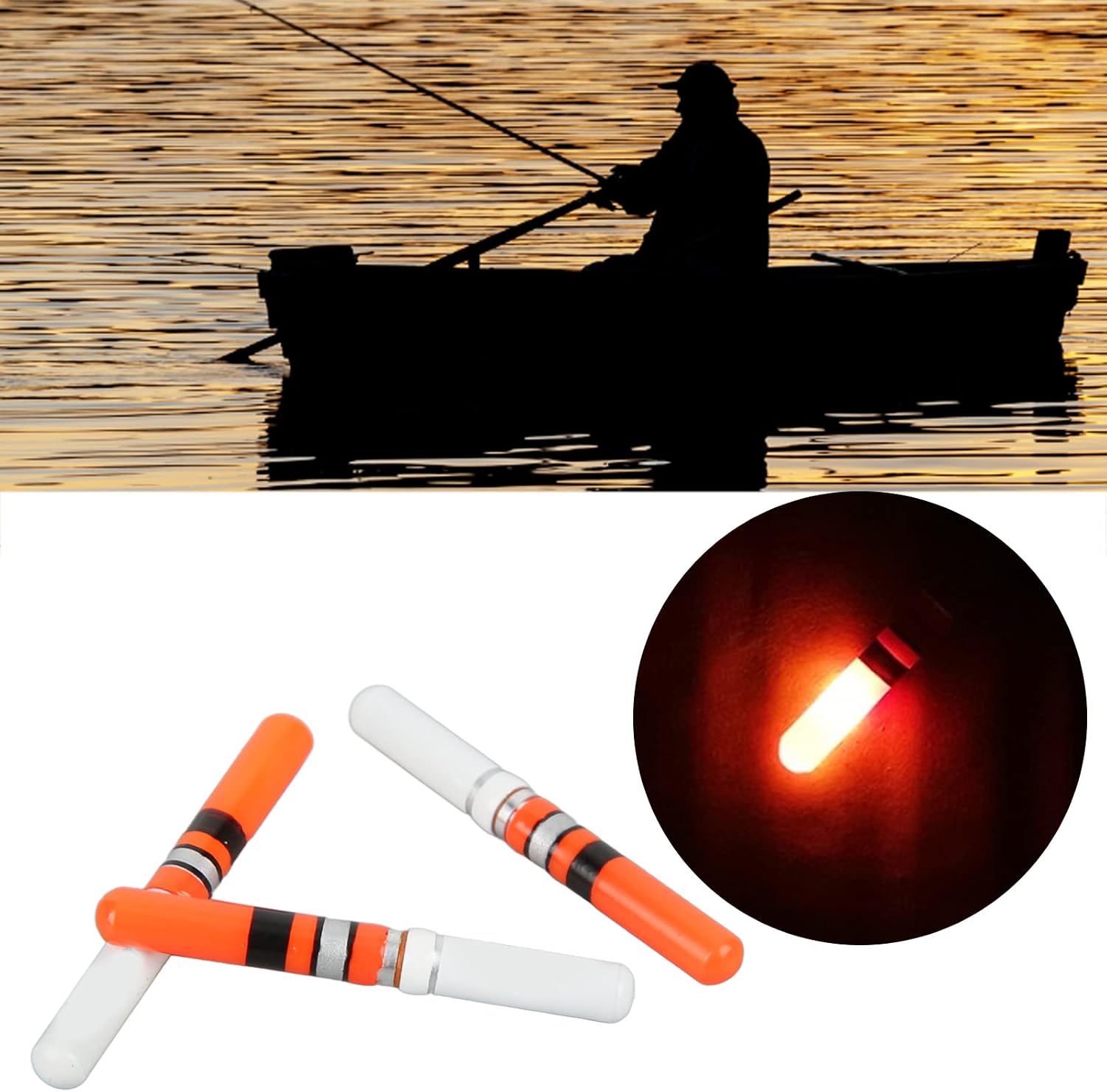Horoper 3pcs Fishing Floats, LED Floats Luminous Fishing Floats Floats Set Night Fishing Fishing Float Angler Luminous Floats Light Stick Tools