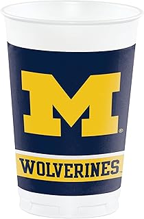 Trendware University of Michigan 20 oz. Plastic Cups, 24 Count