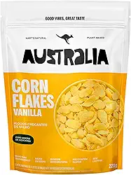 Hart's Natural Cereal Matinal Cornflakes Australia, Sem Adição de Açucar, Sem Glúten, Sem Lactose, Vegano, 100% Natural, Alto em Fibras, 220g