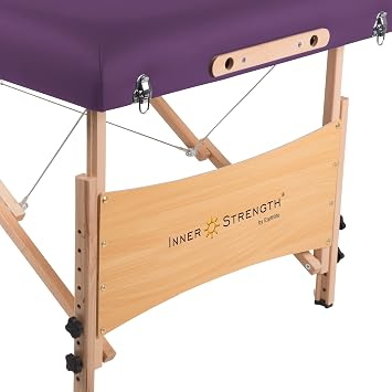 Inner Strength Portable Massage Table Package Element Incl. Deluxe Adjustable Face Cradle, Face Pillow & Carrying Case, Purple