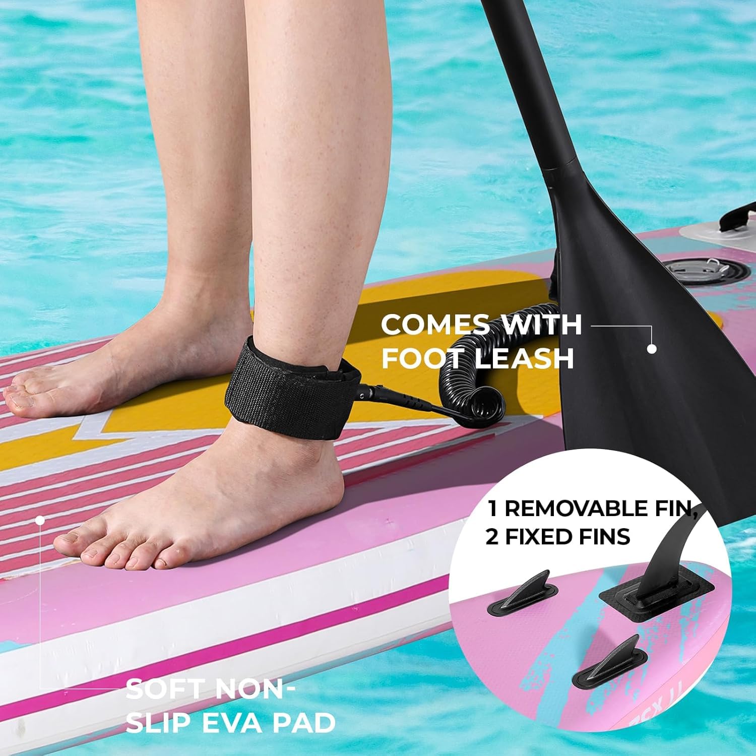 Tabla de Sup Paddle Surf Inflable, 305 x 76 x 15 cm con Accesorios Premium, abla Padel Surf Hinchable con Gran Estabilidad y Resistencia para Yoga, Turismo, Pesca, 200 KG